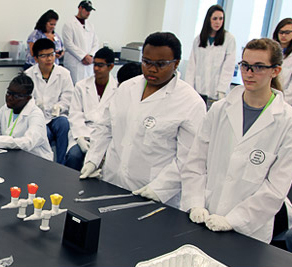 students in a laboratory