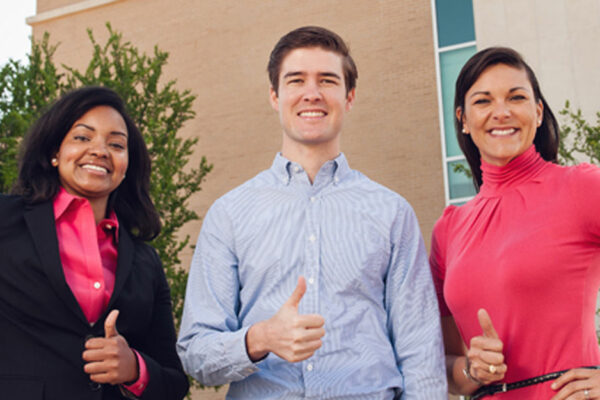 Students Giving A Thumbs Up