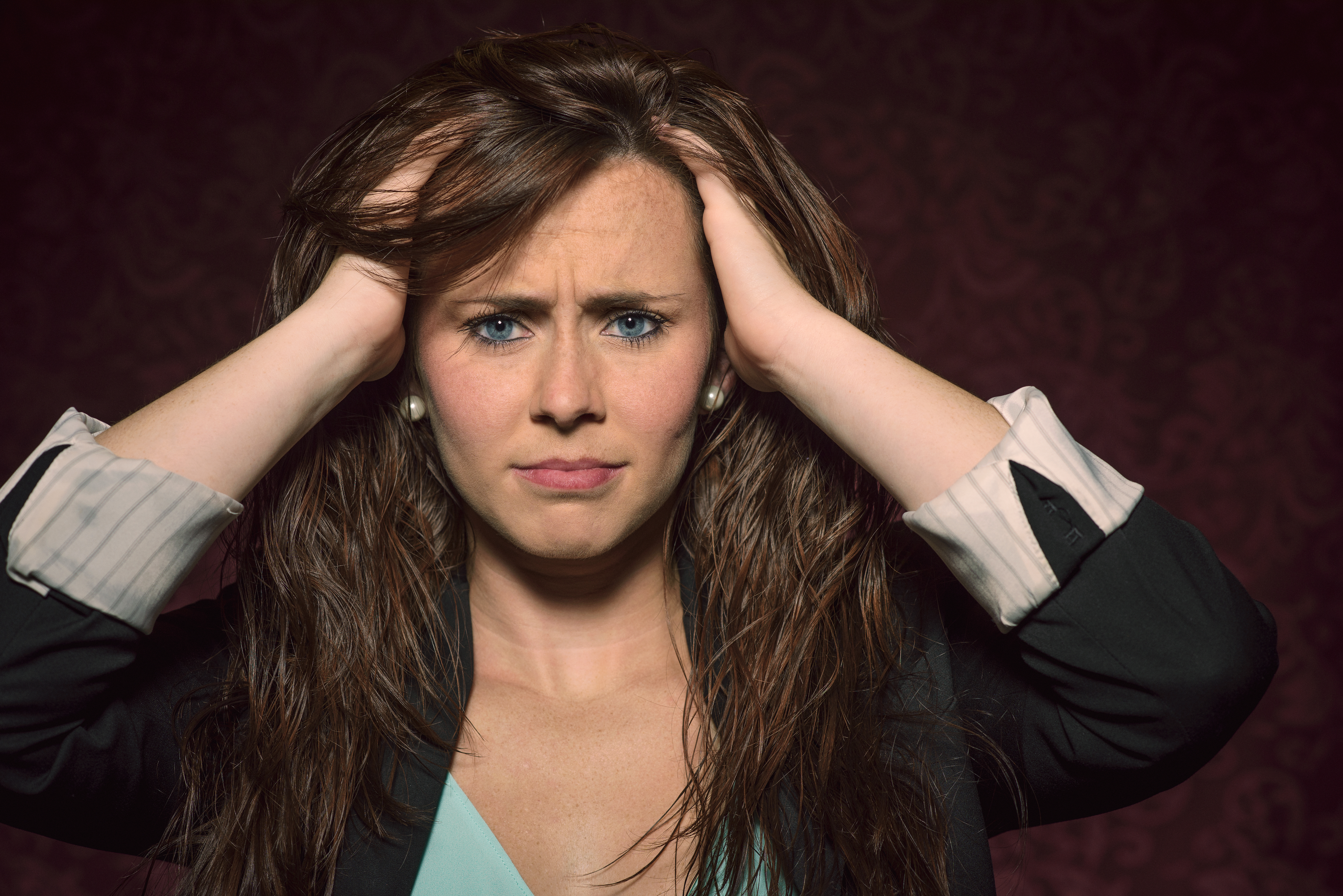 Woman suffering from possible depression