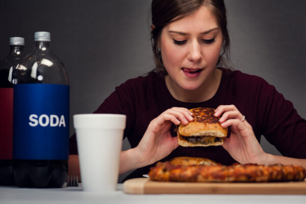 Girl Eating Burger