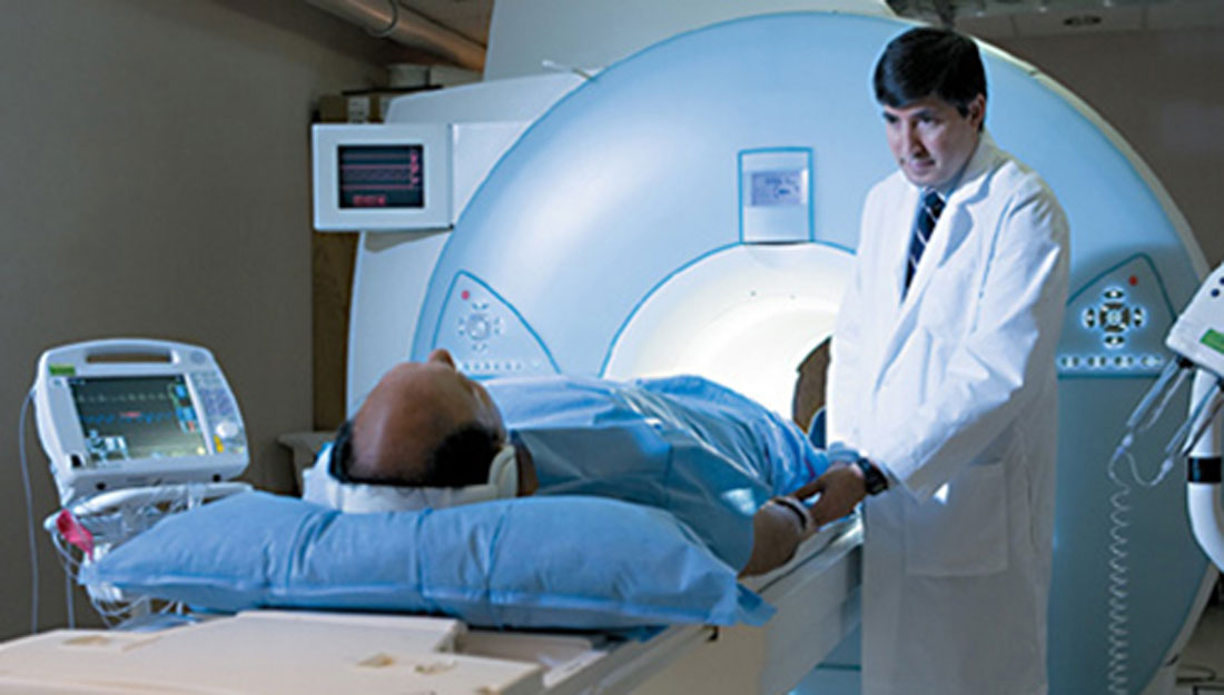 Person in MRI machine