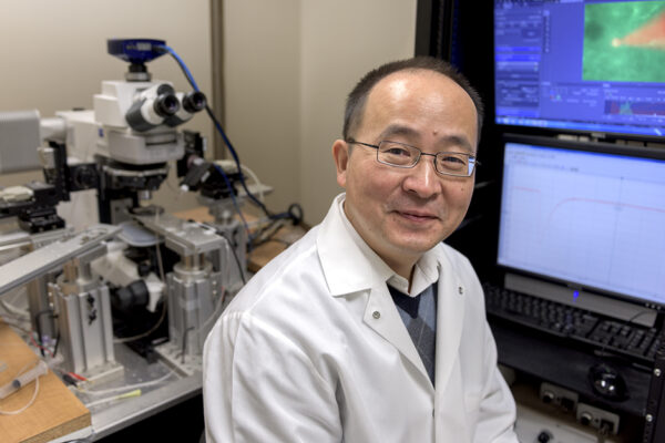 Dr. Jun Wang In His Lab