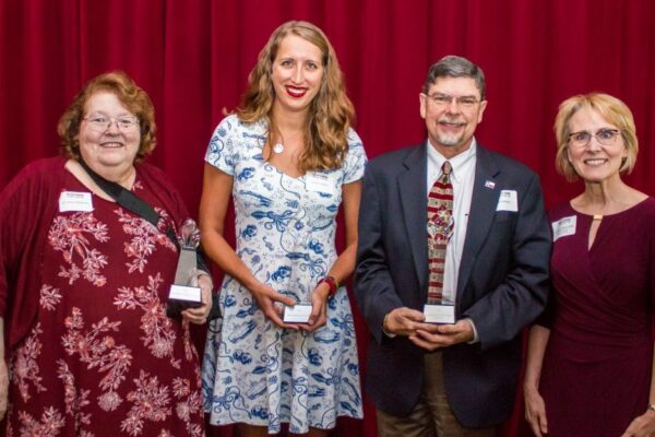 From Left: Sharon Wilkerson – Legacy Of Service Award, Kristen Schapson – Outstanding Former Student Award, Gary Williams – Ascension Seton Medical Center Williamson, And Dean Nancy Fahrenwald