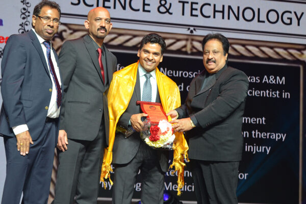 Reddy Receiving Telangana Science & Technology Excellence Award