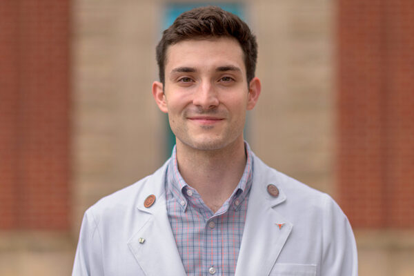 Thomas Dowlearn Stands Outside Of Texas A&M College Of Medicine.