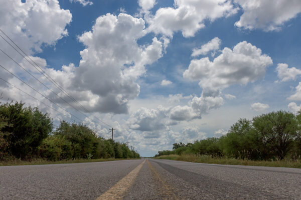 Two Lane Road In Rural Settings.