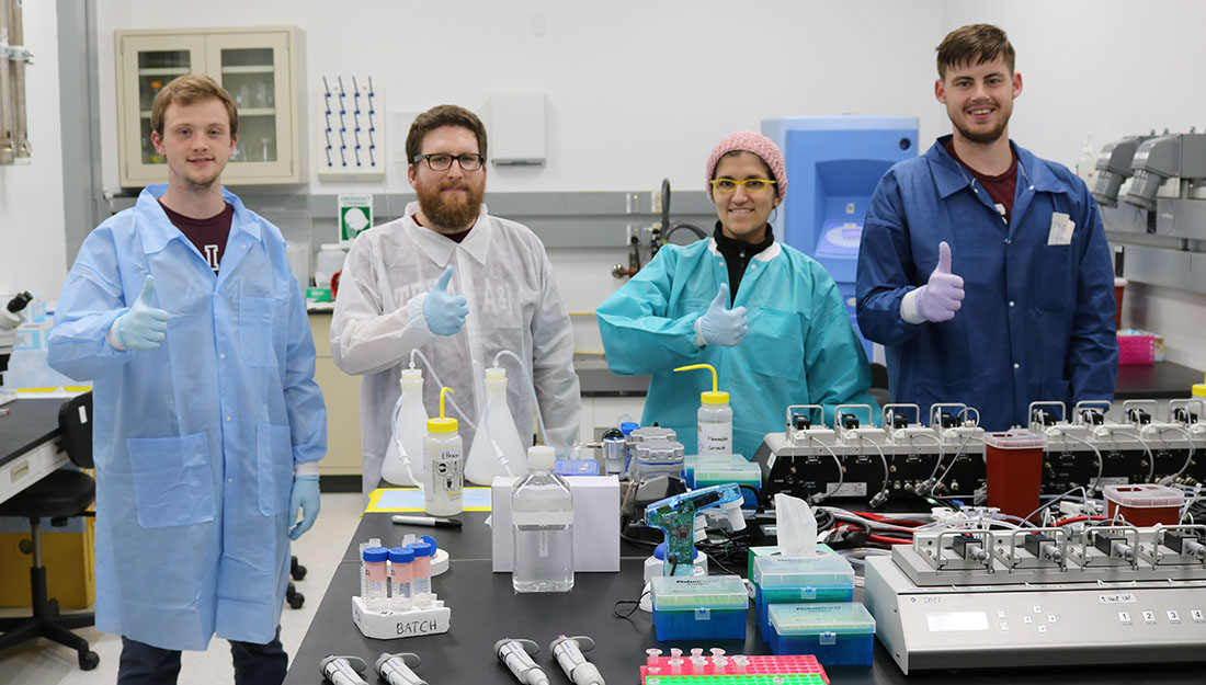 team in NASA lab