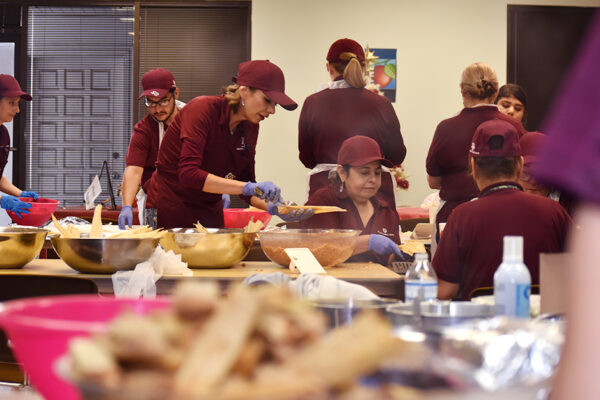 Staff Prepare Healthy Tamales