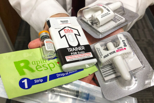 The Content Of A Naloxone Kit With Nasal Spray