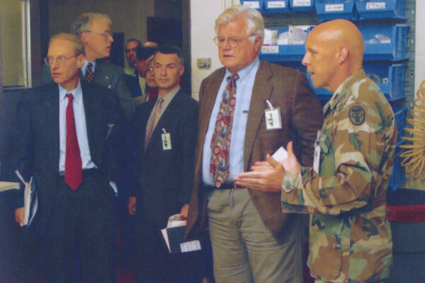 Army Nurse-Marklund Standing Next To Different Politicians Including Senator Ted Kennedy