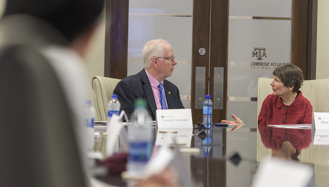 Fred Schuster, regional director for Region VI of the U.S. Department of Health and Human Services (HHS), visited with the Texas A&M Opioid Task Force Friday.