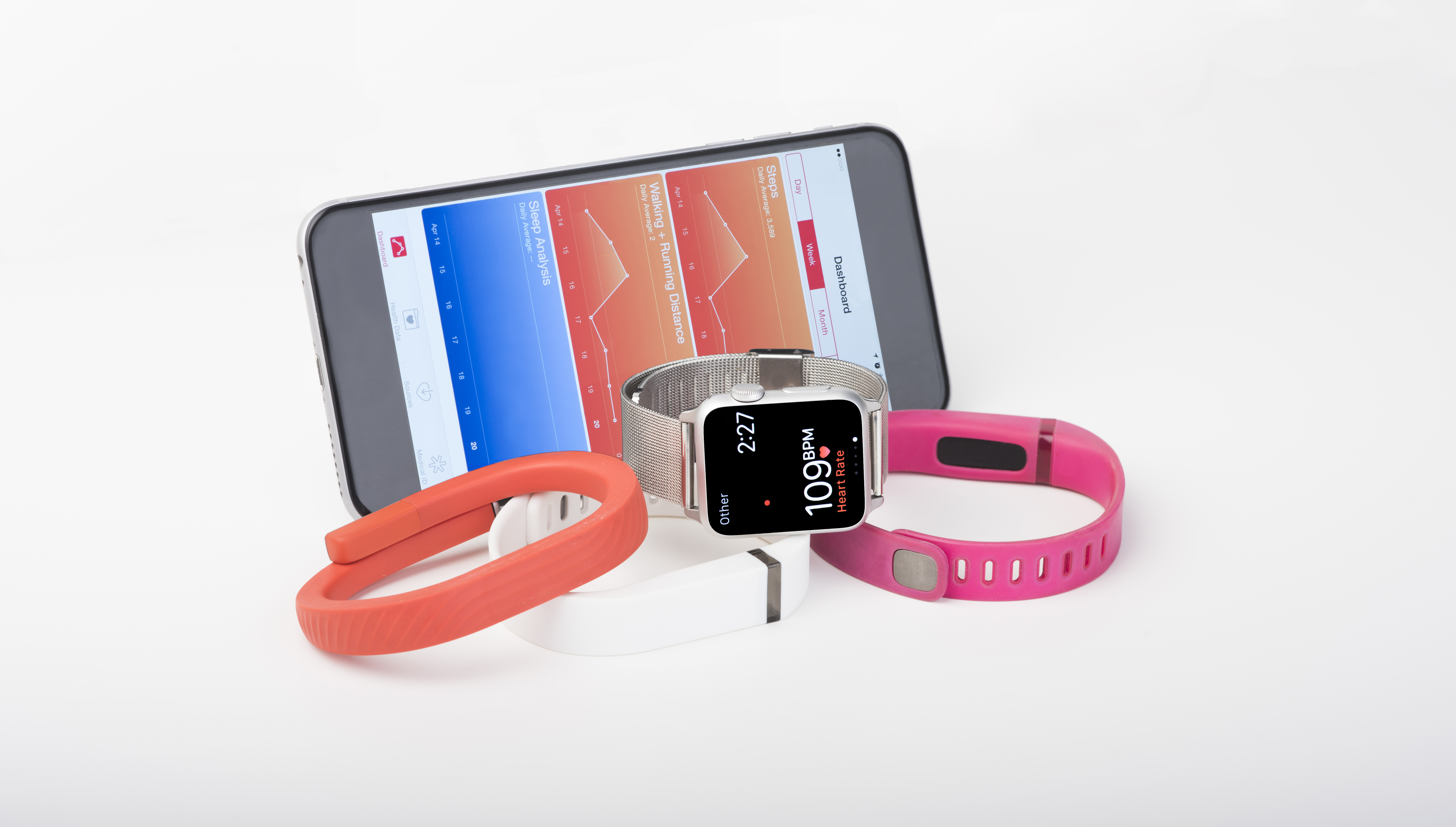 Fitness bands and phone