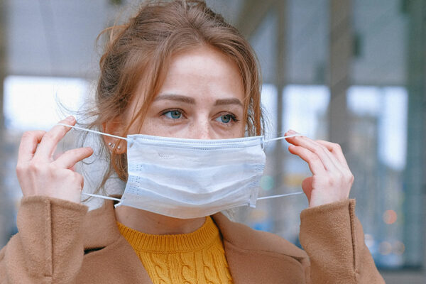 Woman Wearing A Face Mask