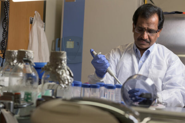 Ashok Shetty Working In His Laboratory