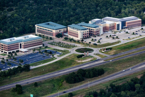 Aerial Image Of Texas A&M Health Campus On Highway 47 In Bryan, TX