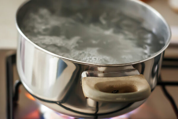 Pot Of Water Boils On Gas Stove