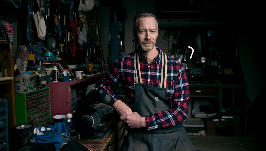 portrait of Mark Benden in his workshop