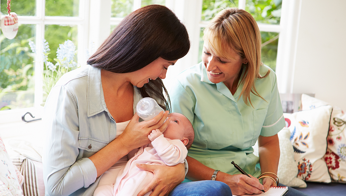 Woman with baby and another woman.