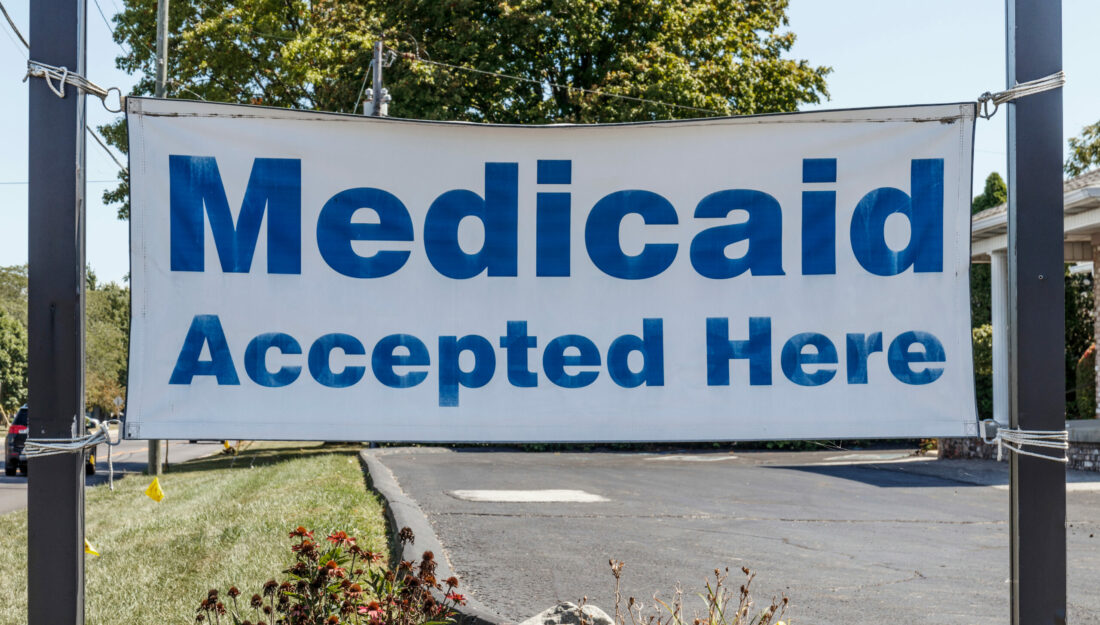 "Medicaid accepted here" banner