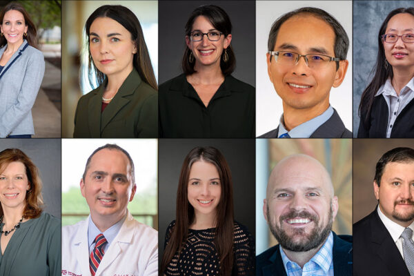 A Visual Collage Of Ten Texas A&M University Professors In Professional Attire Who Are Recognized As The Inaugural Group Of Faculty Fellows Of The Institute For Healthcare Access.