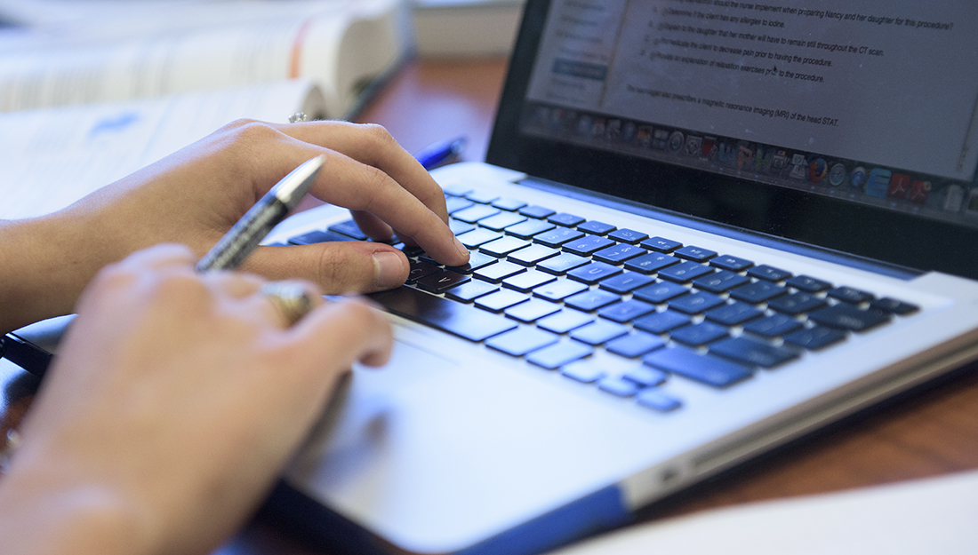 Student at laptop