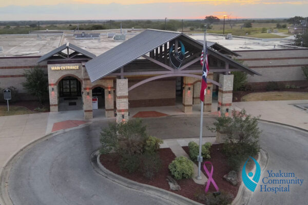 aerial view of Yoakum Community Hospital